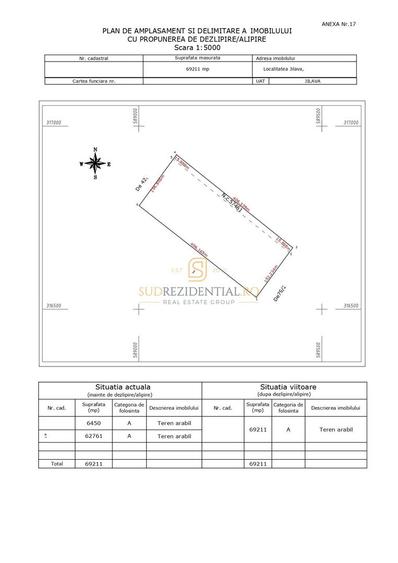 Teren 69.211 mp, Jilava granita cu Sect. 4, ideal investitie