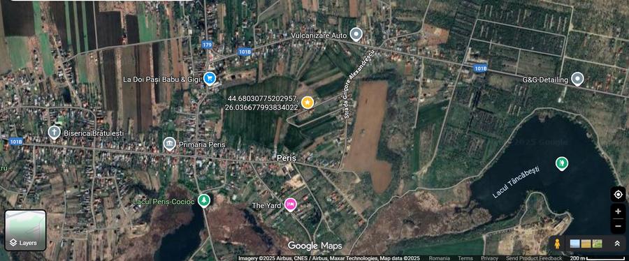 Vand 2 loturi teren intravilan in Peris 470 mp + 480 mp