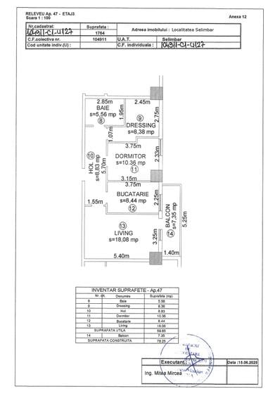 Apartament 2 camere - decomandat - et.3 - Mihai Viteazu - Lidl