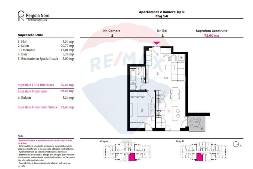 De vanzare | apartament 2 camere | Bloc nou | Pipera