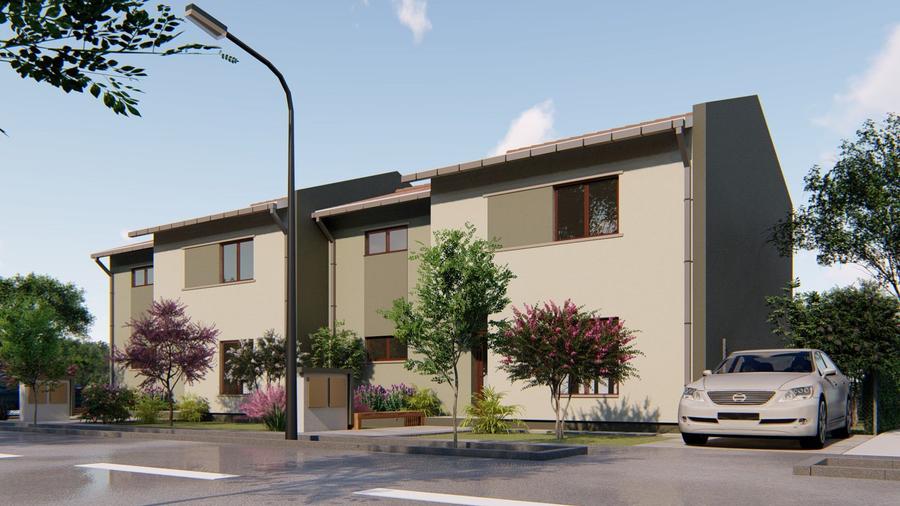 1/2 Duplex P+1, 4 camere, 101mp utili 288mp teren Cartierul Primaverii