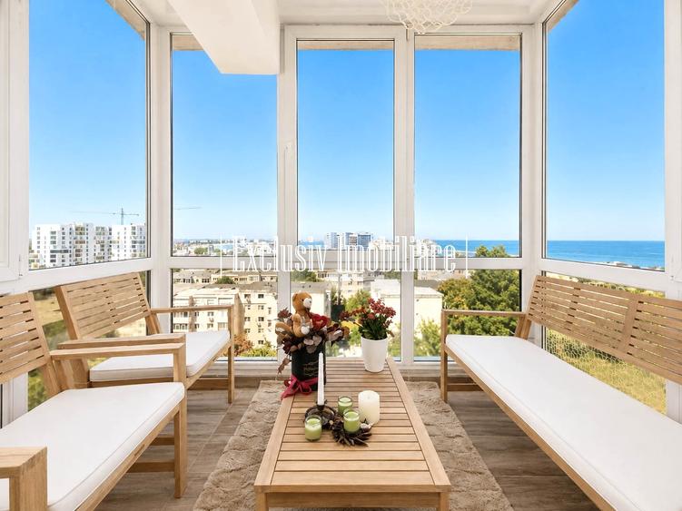 Priveliste Totala la Mare - Apart 90 mp cu 2 camere si 2 bai - Parcare Subterana