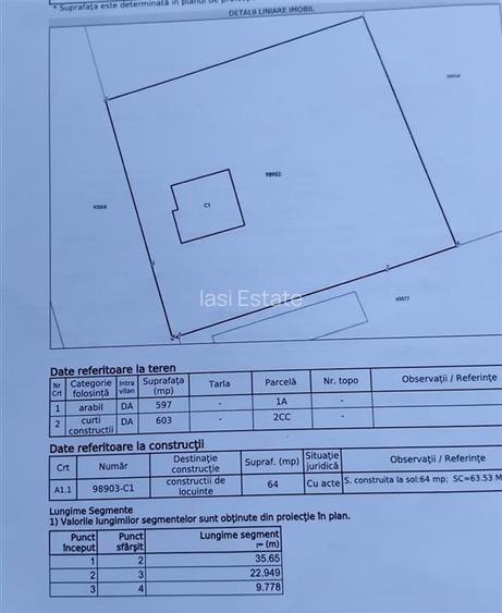 str Principala Vorovesti TEREN 1200mp cu CASA batraneasca 64mp toate utilitatile - 14