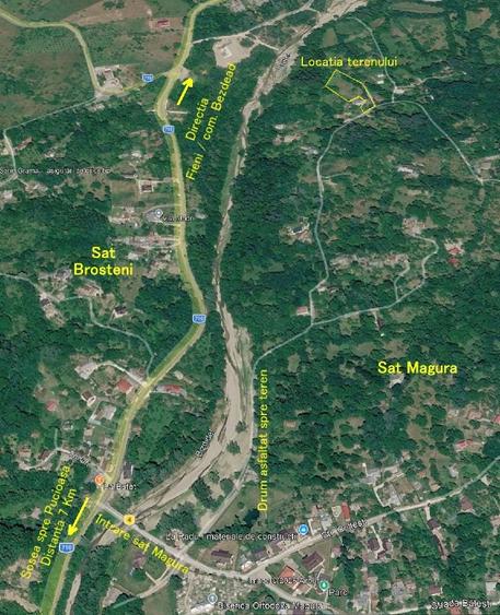 Teren pitoresc, linistit, in zona impadurita de deal