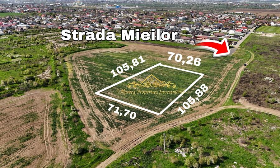 Teren intravilan Glina, investiție, posibilitate de parcelare