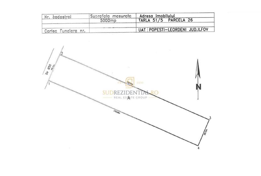 Teren 5000 mp, deschidere dubla - Popesti Leordeni, zona excelenta - 5