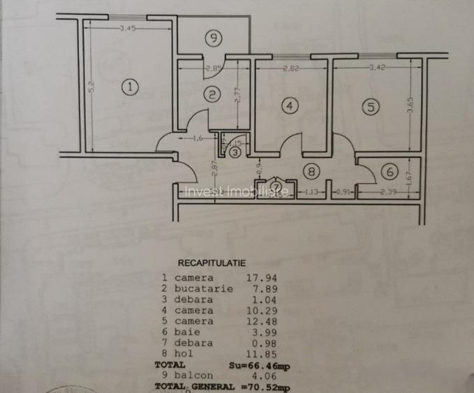 Apartament de vanzare, 3 camere, Etajul 1, zona Canta - Profi, Iasi - 16