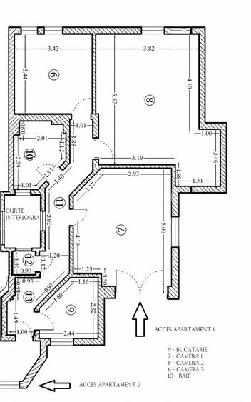 Apartament 3 camere NEMOBILAT demisol vila zona Dimitrie Cantemir-Marasesti - 12