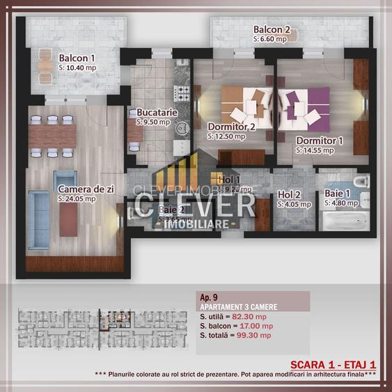 Suprafata Generoasa 3 camere Decomandat Theodor Pallady 500m STB - 1