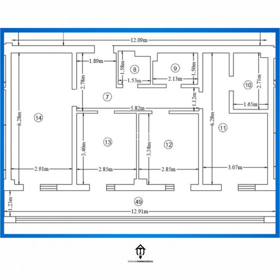 Apartament cu trei camere | Intabulat | Pacurari | Comision 0% - 13