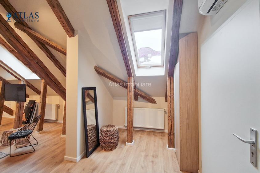 Nou amenajat, ultracentral, 100 mp., mansarda in vila, aer conditionat, parcare - 17