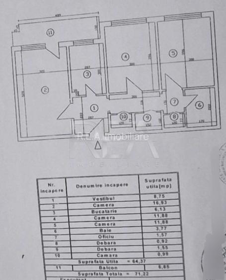 3 camere, et 1/9, anvelopat, 71 mp-Apusului - 7