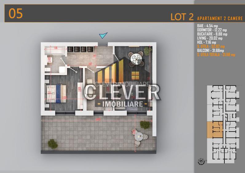 Apartament 2 Camere cu terasa de 33 mp și Comision 0%, Pallady - 2