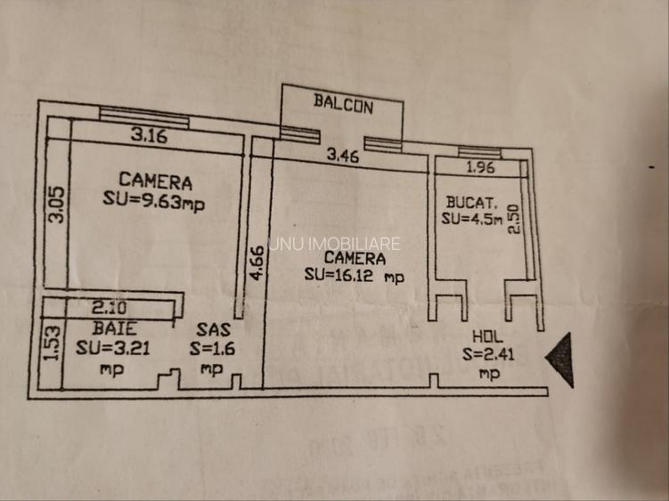 2 camere - Pacurari- Carrefur Express-  41 mp - liber- 71000 euro - 2