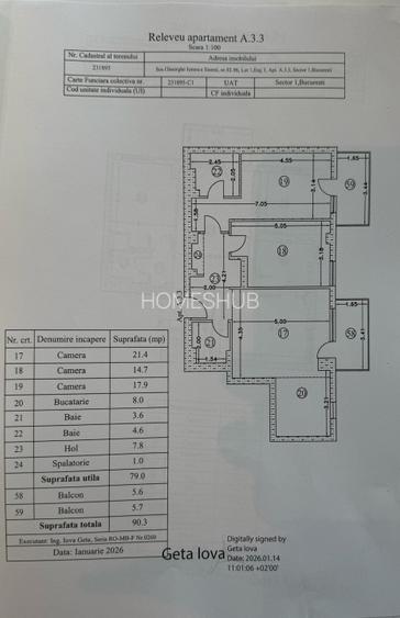 Apartament 3 camere NOU, 91 mp, 2 balcoane | Atrium Plaza - Sișești - 1