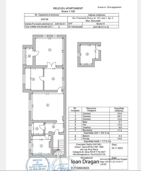 Cotroceni - C.Noica, Apartament in vila 107 MP, gradina - 21