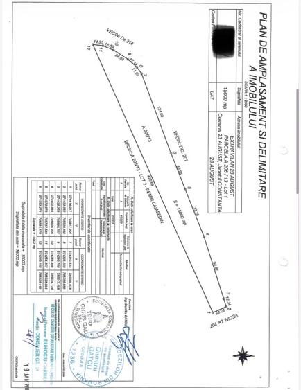 Teren 7500 mp  la asfalt in 23 August  - 2