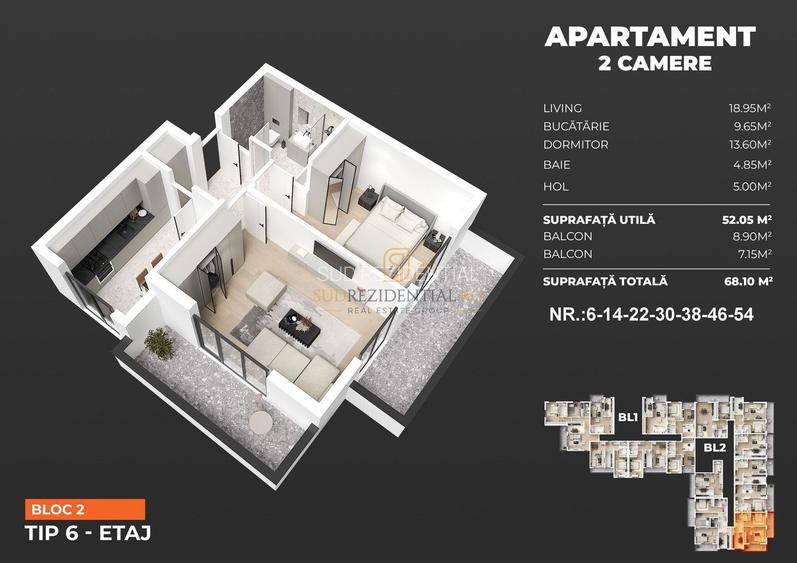 Apartament nou cu 2 camere, aproape de metrou Berceni – Comision 0%! - 1