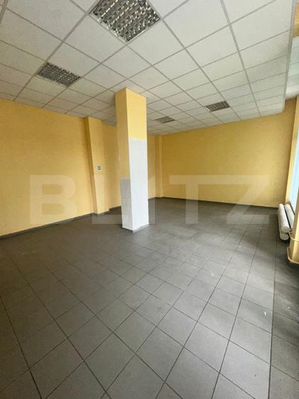 Spațiu comercial de închiriat, 120 mp, vitrină mare – zona Liceul Auto, Deva