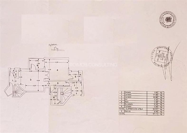 Apartament 2 camere, etajul 3/4, fara lift,  zona Romana - 7