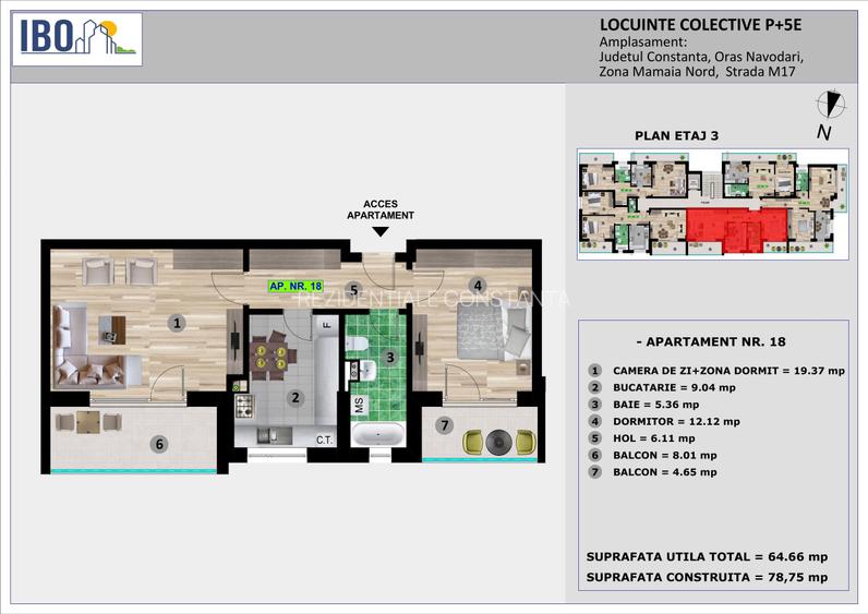 Apartamente 2 camere - Mamaia Nord / Sat - 6