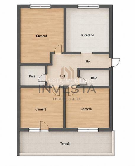 Apartament cu 3 camere decomandate, etaj intermediar, zona Nasaud! - 5