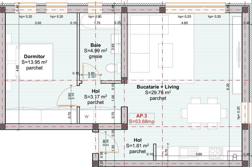 Giroc | Profi-Neptun | Apartamente de 2 si 3 camere cu scara interioara - 6