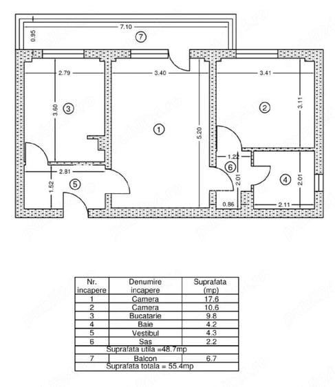 Apartament 2 camere de vânzare Lujerului - 2