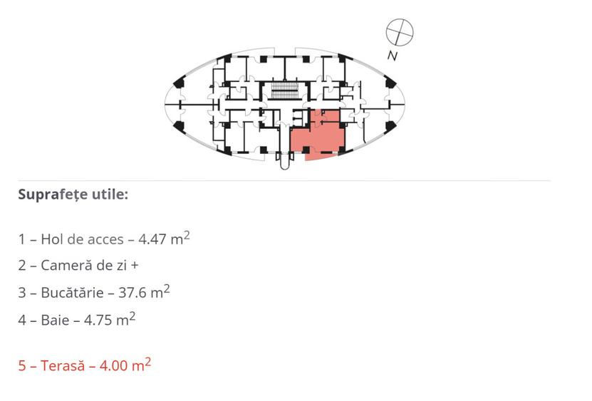 Apartament 1 camere, 48 mp, semifinisat, imobil nou - Manastur - 2