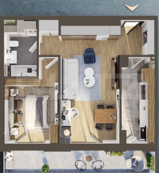 Ap. 2 camere[55 mp] Ansamblu de TOP cu Discount_zona RIVUS  TVA INCLUS - 12