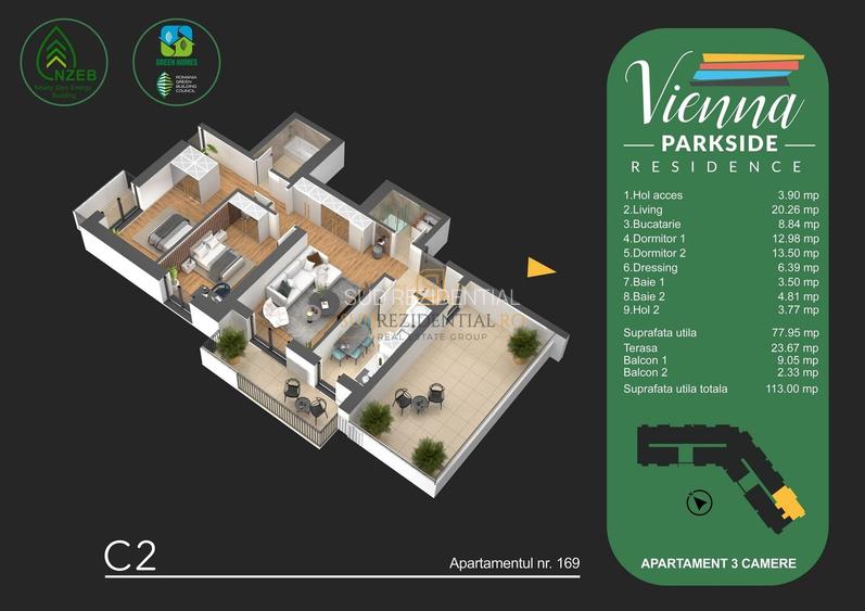 Apartament decomandat cu 3 camere, 113 mp - Bd. Metalurgiei, Sector 4 - 1