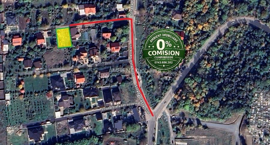Teren intravilan 550 mp, cu toate utilitățile, zona CASTANILOR; - 2