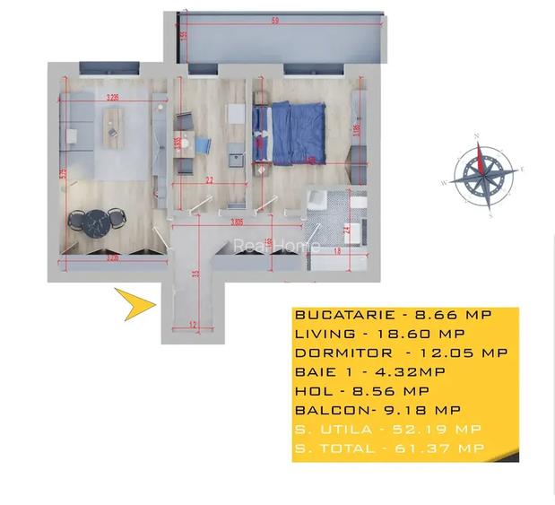 Finalizat | 2 Camere | 15min Metrou N.Teclu | Incalzire Pardoseala - 3