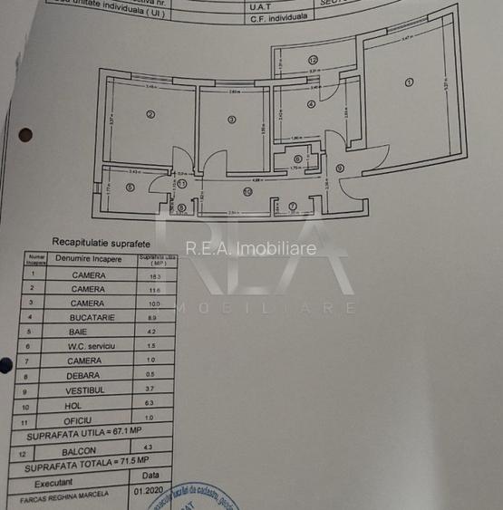 3 Camere- Decomandat- 71,5 mp- Boxa-Calea Rahovei - 14