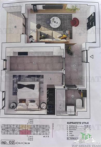 Apartament modern 2 camere, incalzire in pardoseala, posibilitate loc de parcare