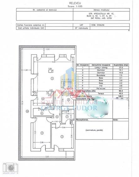 Apartament 3 camere + 3 bai + terasa imensa, 140 mp, La Cittadella Garden, Str. - 20