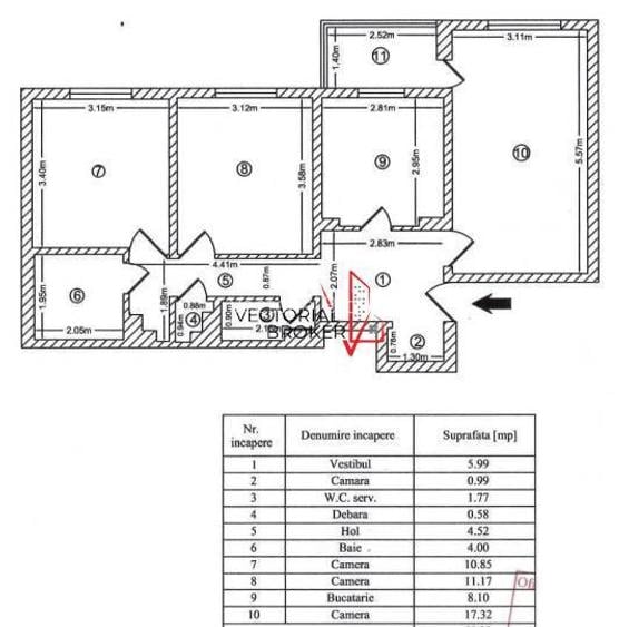 3 camere decomandate, 70mp, 2 bai, renovat, bl.1982, Basarabia-Chisinau - 5