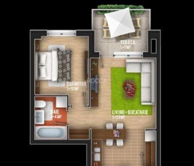 Apartament de 2 camere 55 mp – Rose Garden, parcare + boxă, etaj 8/9 - 5