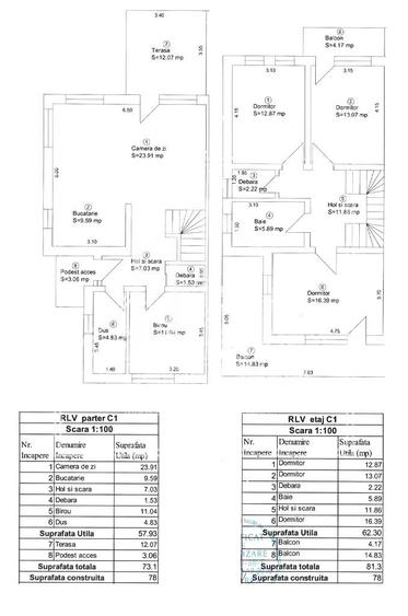 Casa cu 5 camere, 120mp utili + terasa, teren 300mp,  Cisnadie. - 1