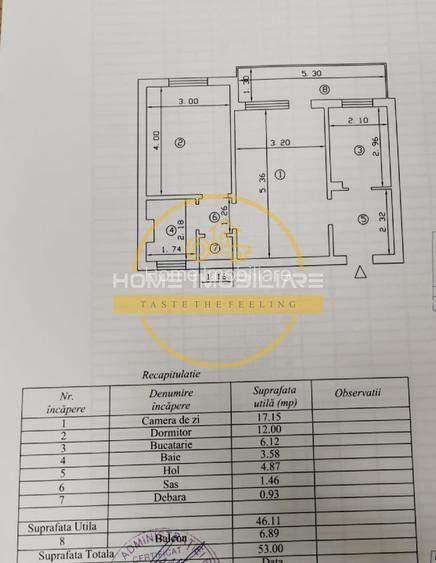 Apartament cu 2 camere / 53mp / zona Podu Ros - 9
