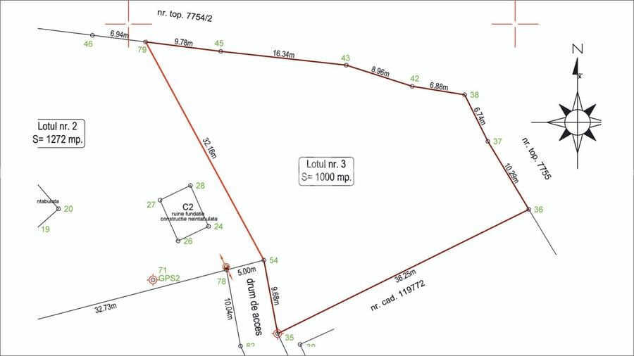 Teren intravilan 1.000 mp în Zărnești – zonă liniștită - 1