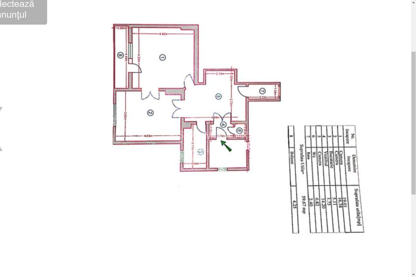 Apartament 3 camere ,in vila,  renovat total, pe strada Visinilor - 14