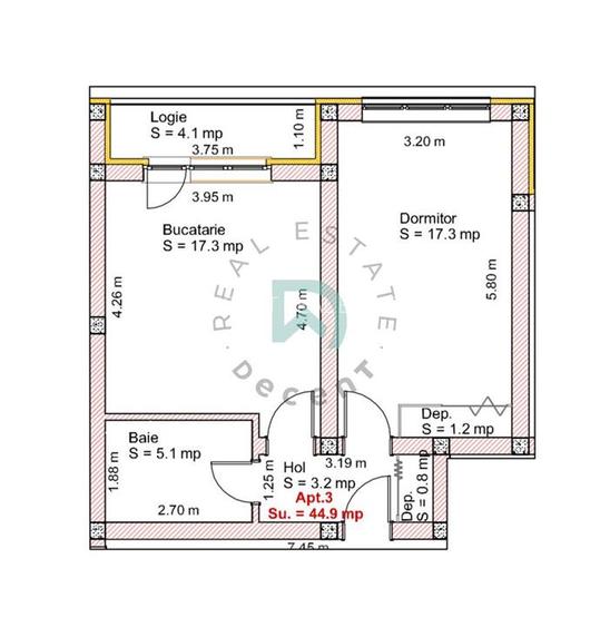 Studio de vanzare cu gradina proprie de 53 mp - SELIMBAR - 2