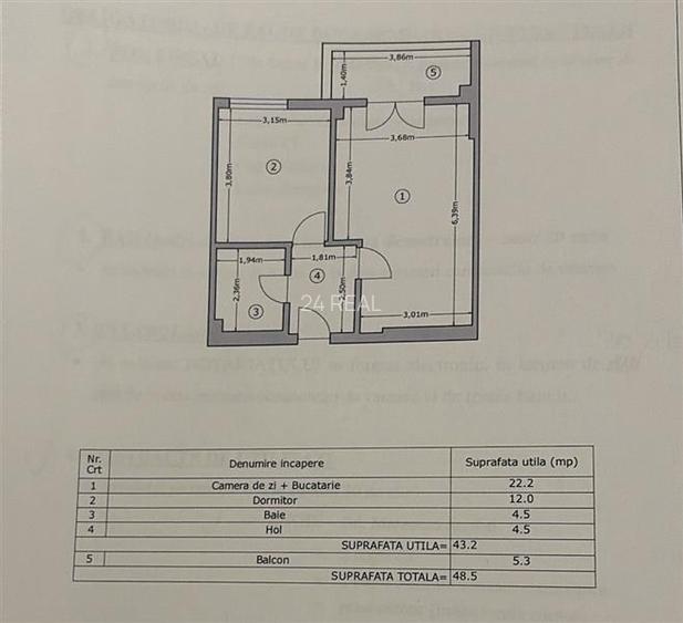 Inchiriere apartament 2 camere - loc parcare inclus - 11