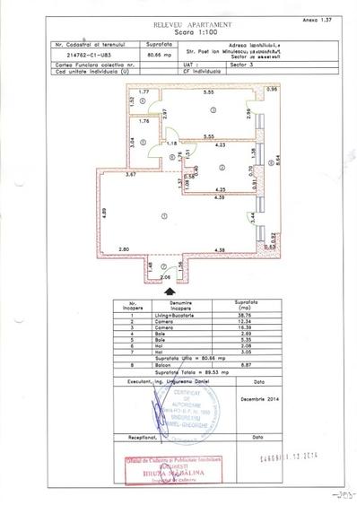 Apartament 3 camere, 90 mp, Open Space, 7 minute distanță metrou Timpuri Noi - 16