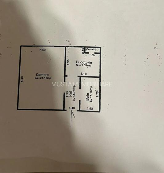 Apartament 1 camera, zona Calarasi 4, parter. - 7