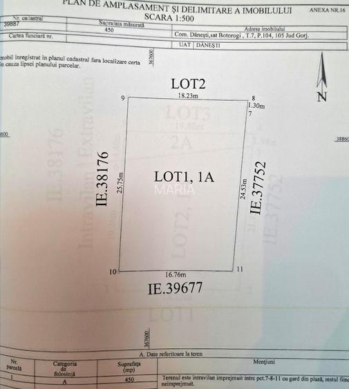 Parcele teren de 450 mp intravilan și 1871 mp extravilan - 2