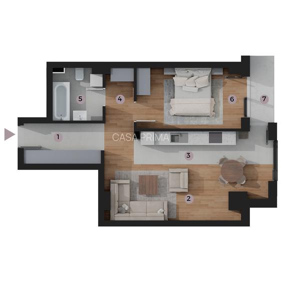 START VANZARI ap 2 camere decomandat,  TATARASI, premium, BLOC NOU! - 2