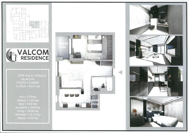 Valcom Residence Bartolomeu, Studio 2 camere, terasa 4.03 mp, Comision 0% - 5