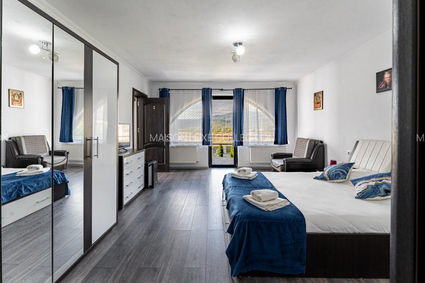 Vilă turistică cu 8 camere + căsuțe A-frame, teren 5575 mp Călimănești, VL - 12